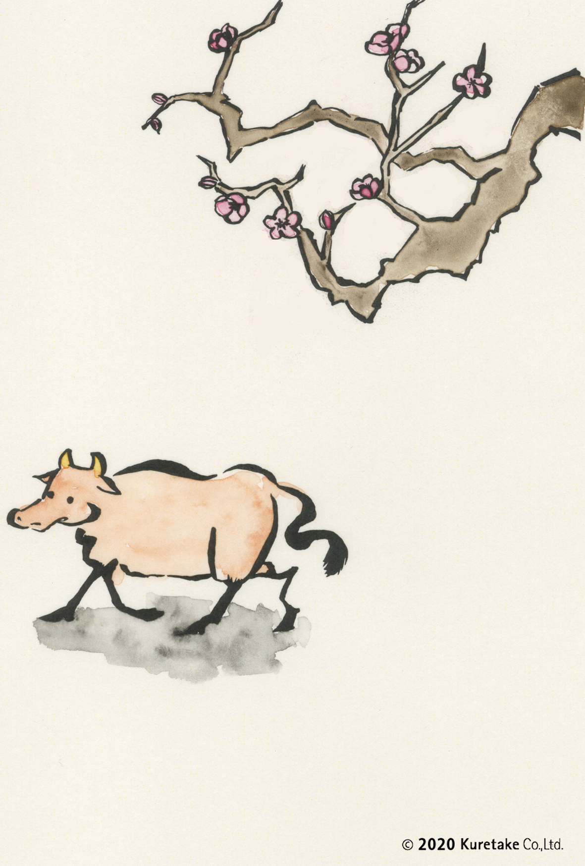 梅と牛